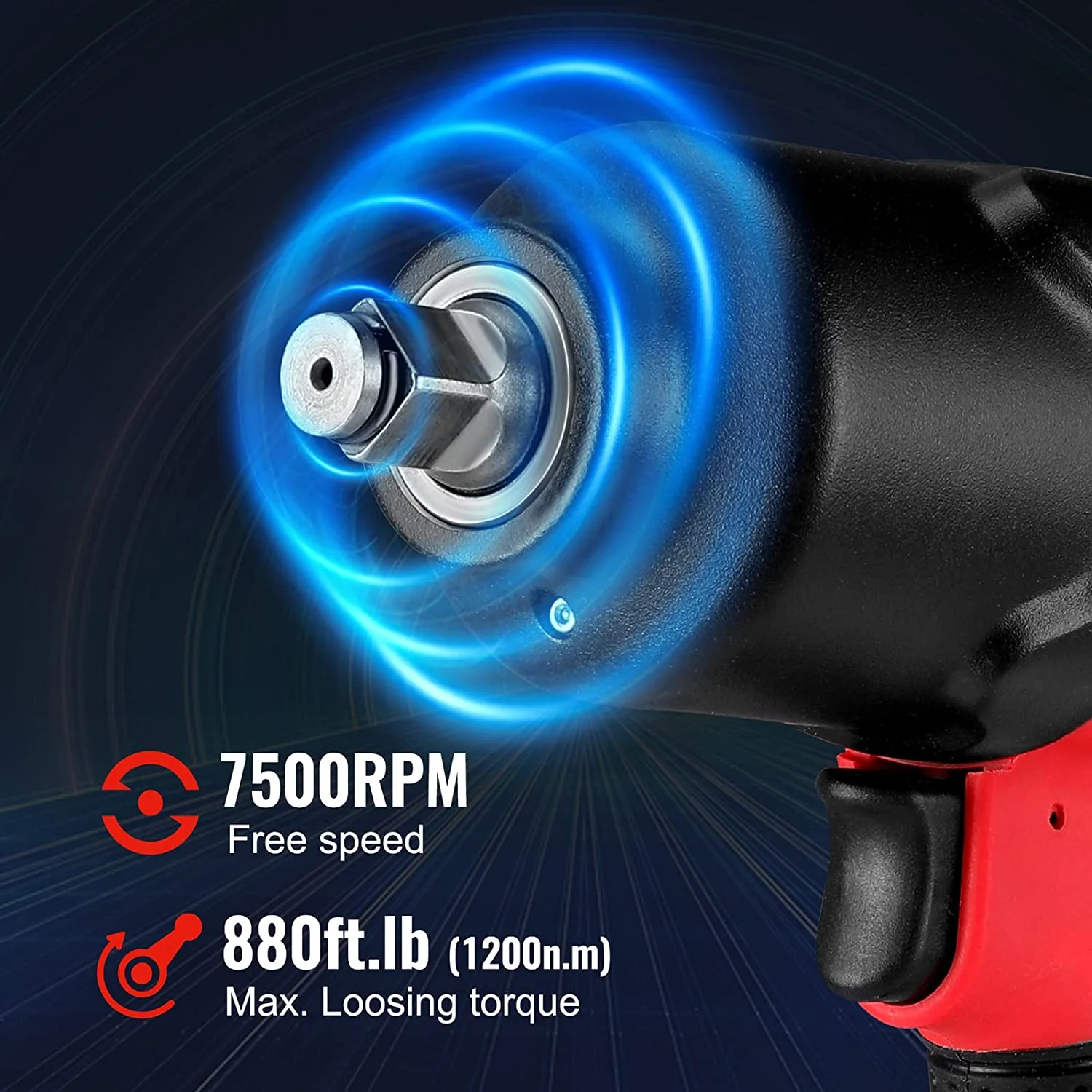 WORKPRO 1/2" Drive Air Impact Wrench for Changing Tires  Auto Repair - Image 3