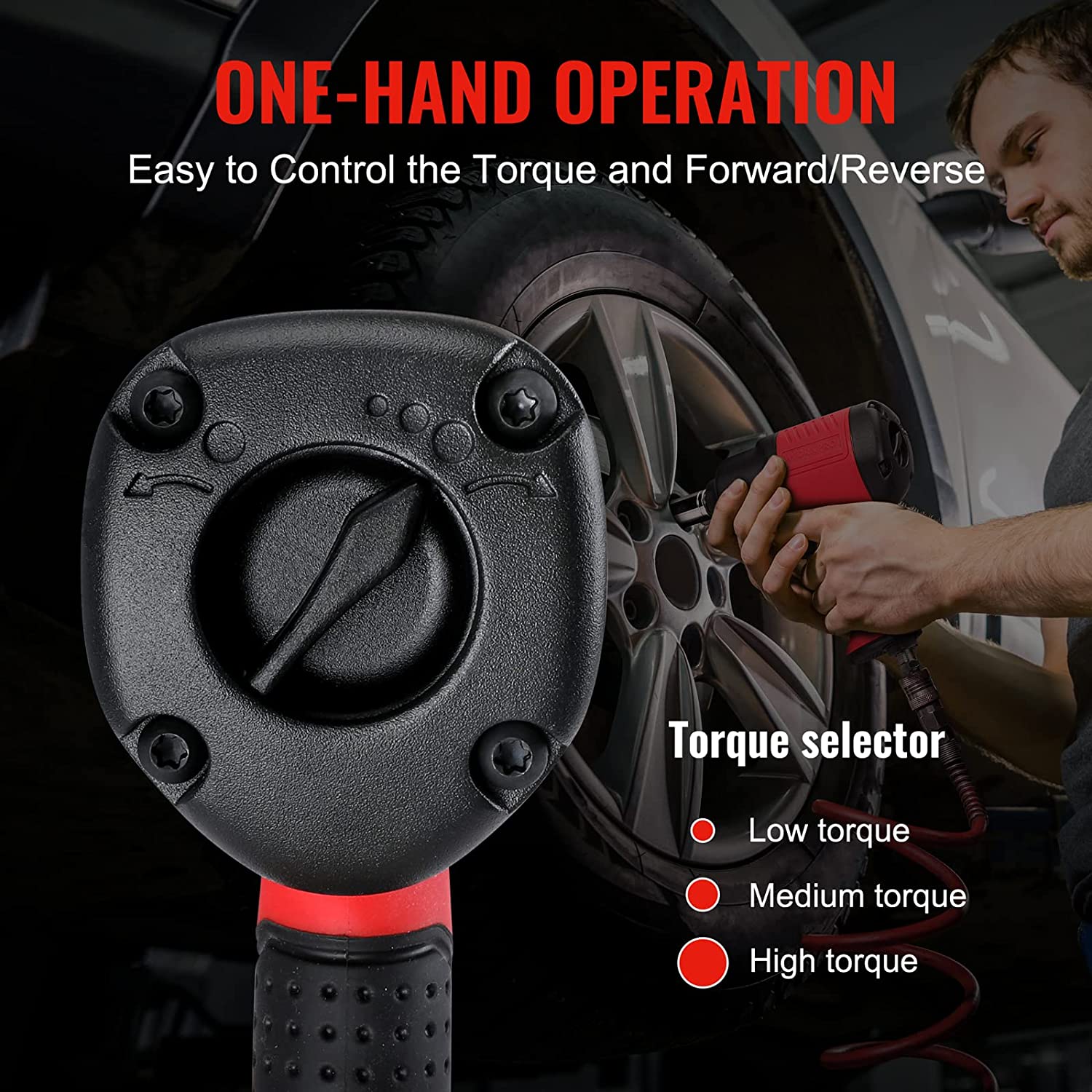 WORKPRO 1/2" Drive Air Impact Wrench for Changing Tires  Auto Repair - Image 4