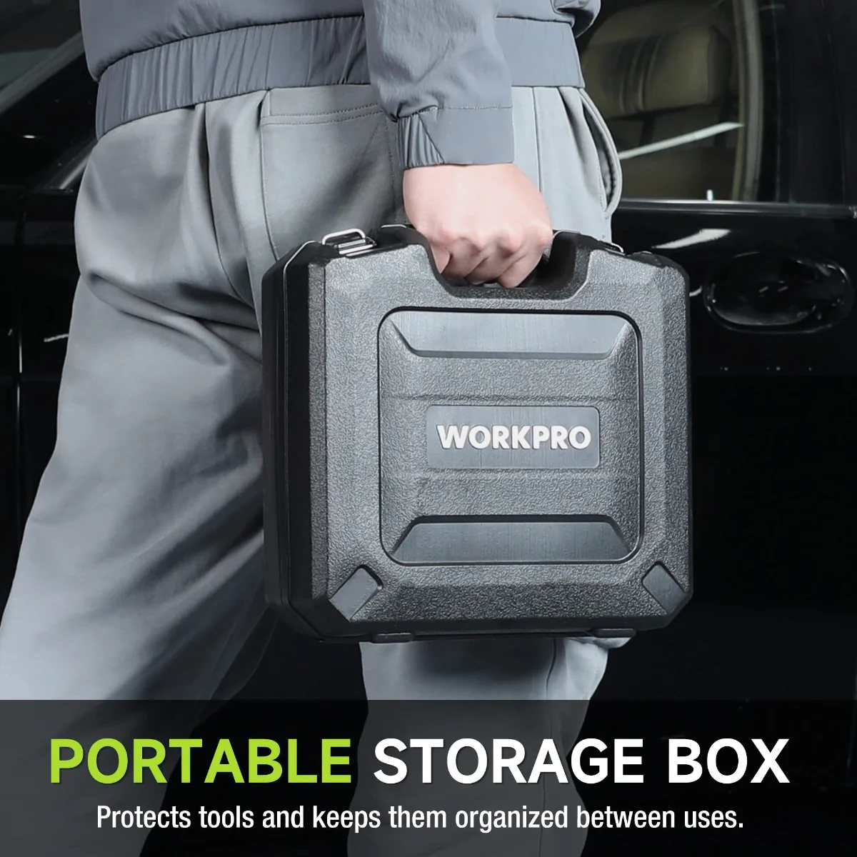WORKPRO 1/2 inch, 20V Cordless Impact Wrench, with 4.0 Ah Battery, Fast Charger, 4 Impact Sockets and Storage Case - Image 7