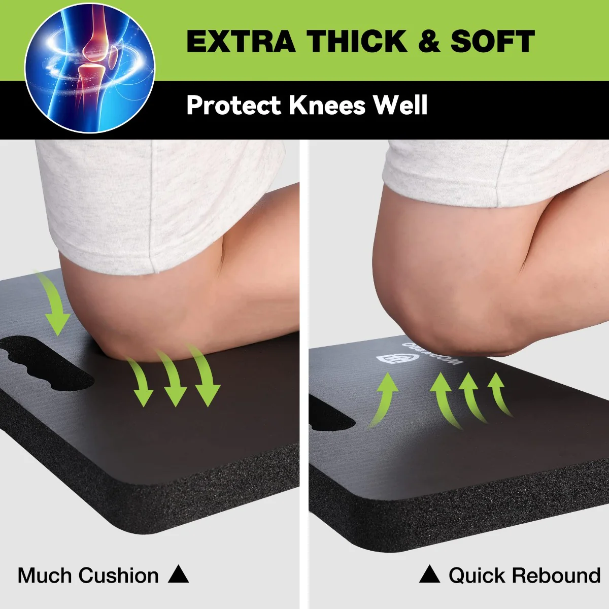 WORKPRO 1-Pack Extra Thick Foam Kneeling Pad, 17.5 x 11 x 1.5 in - Image 3