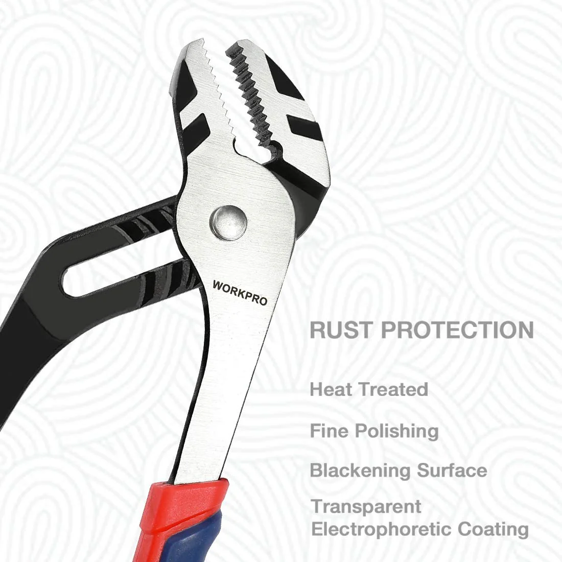 WORKPRO 10-Inch Groove Joint Pliers, Adjustable Water Pump Pliers - Image 3