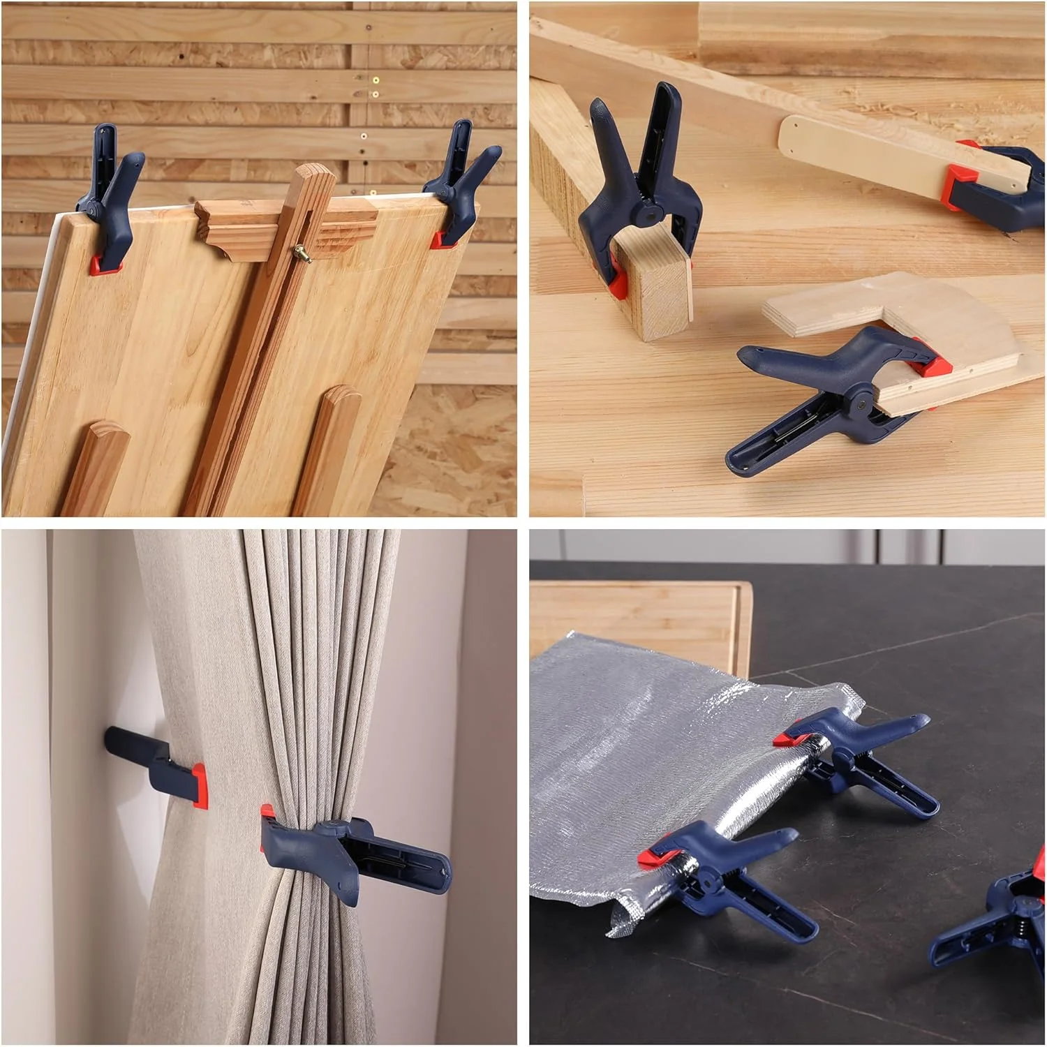 WORKPRO 10-Pack Bar Clamps for Woodworking, 6-Inch (2) Mini & (2) Light Duty and 12-Inch (2) Wood Clamps & 4-1/2-Inch (4) Spring Clamps, F Clamp with 50/150 LBS Load Limited - Image 9