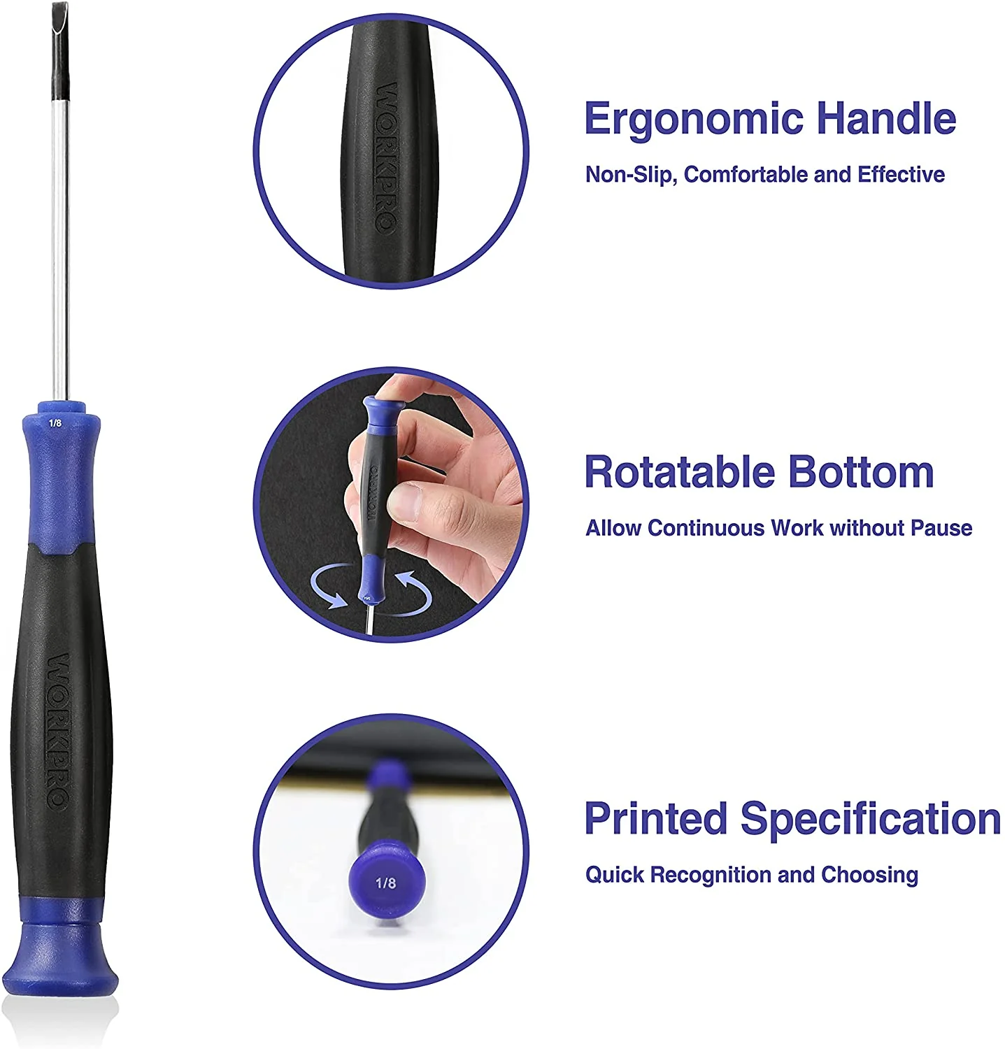 WORKPRO 10 Pcs Precision Screwdriver Set with Pouch - Image 5
