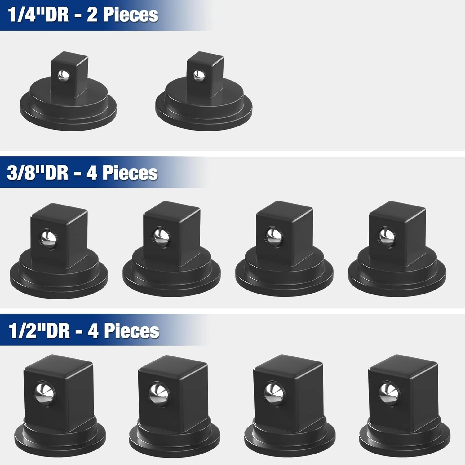 WORKPRO 10-Piece Socket Clips Set, 1/4", 3/8", 1/2" Drive for WORKPRO Magnetic Socket Organizer Rails - Image 2