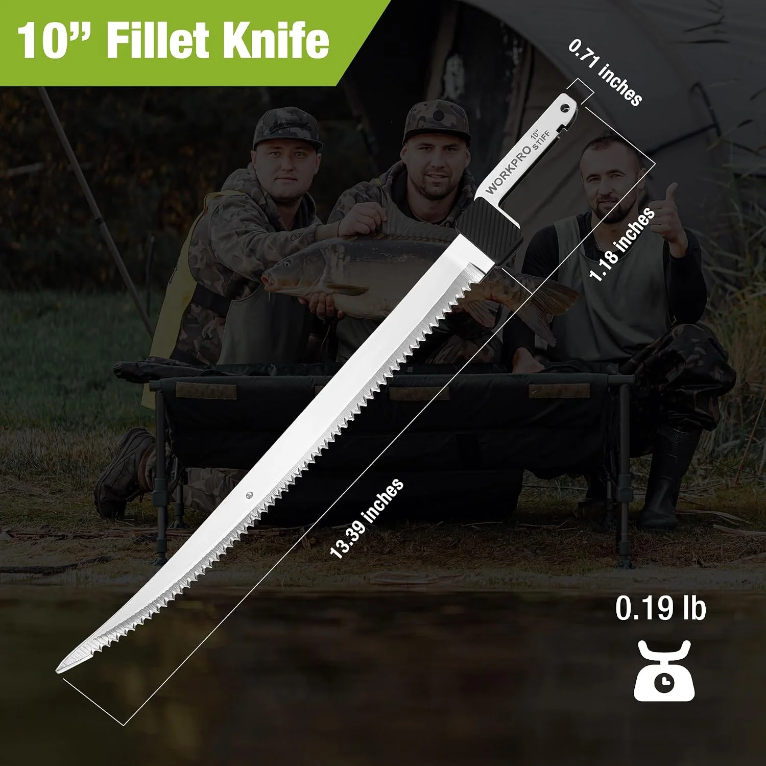 WORKPRO 10" Replacement Blades Only for 12V Cordless Electric Fillet Knife (W125223AH) - Image 2