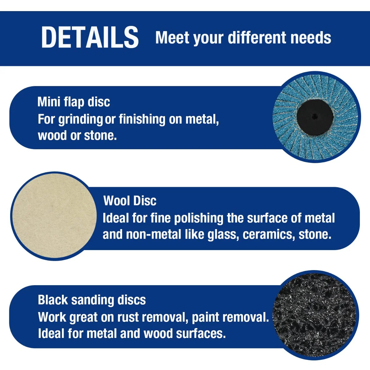 WORKPRO 101 Pcs Sanding Discs Set 2 inch Discs with 1/4 inch Holder - Image 4