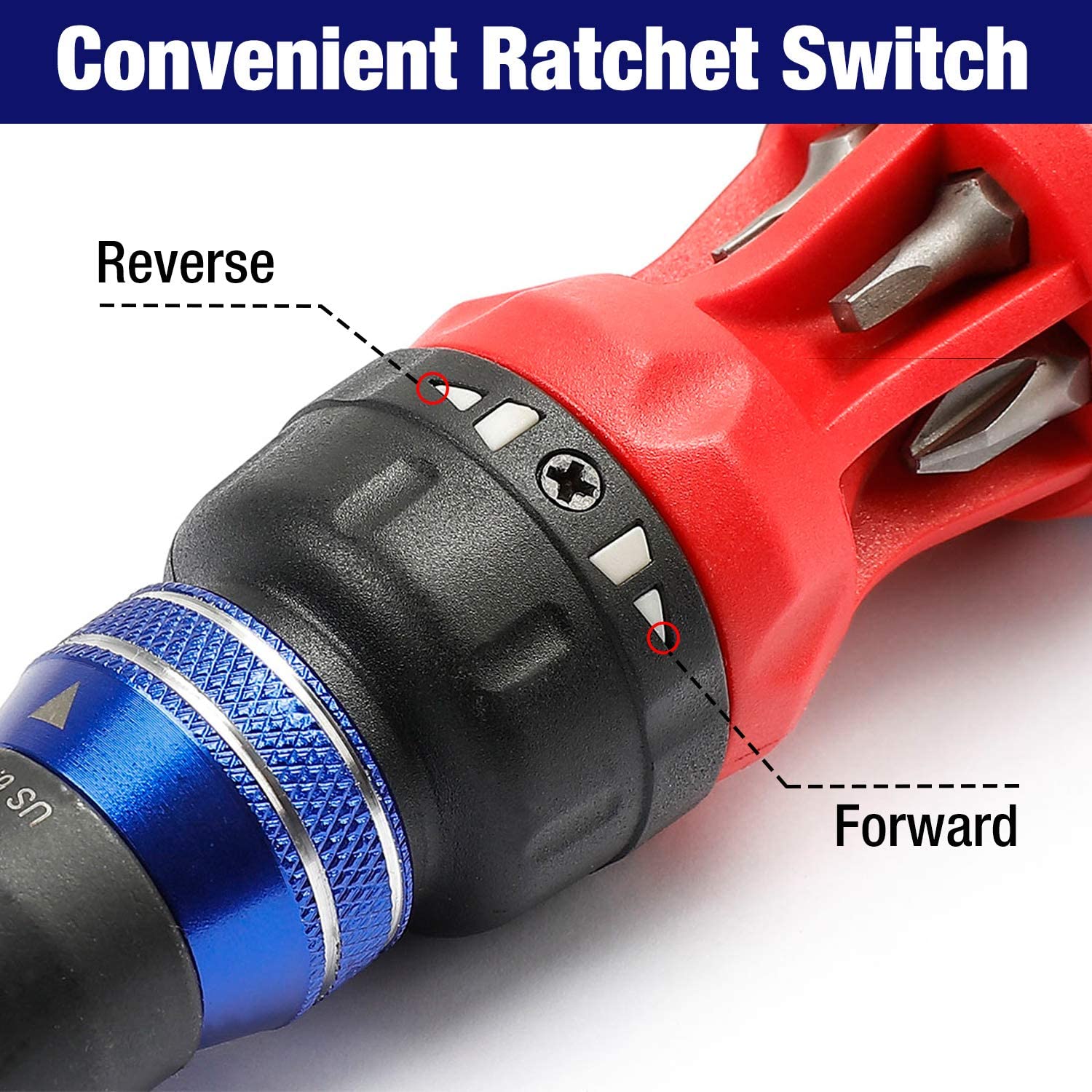 WORKPRO 12-in-1 Ratcheting Multi-Bit Quick-load Mechanism Screwdriver - Image 3