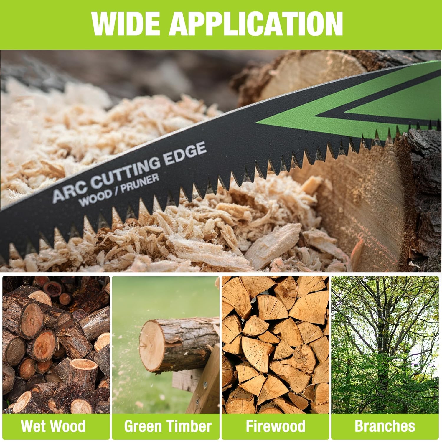 WORKPRO 12 Inch Japanese Teeth Reciprocating Saw Blades, 6TPI Arc Edge Wood Pruning Saw Blades for Tree Trimming, Wood Cutting, Durable Sharp, 3 Pack - Image 6
