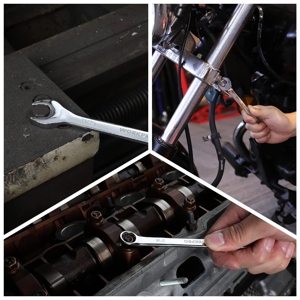 WORKPRO 12 Pcs Premium Cr-V Combination Wrench Set - Image 7