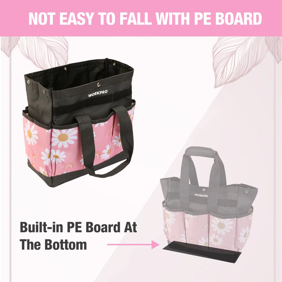 WORKPRO 12" x 12" x 6" Garden Tool Bag with 9 Pockets - Image 12