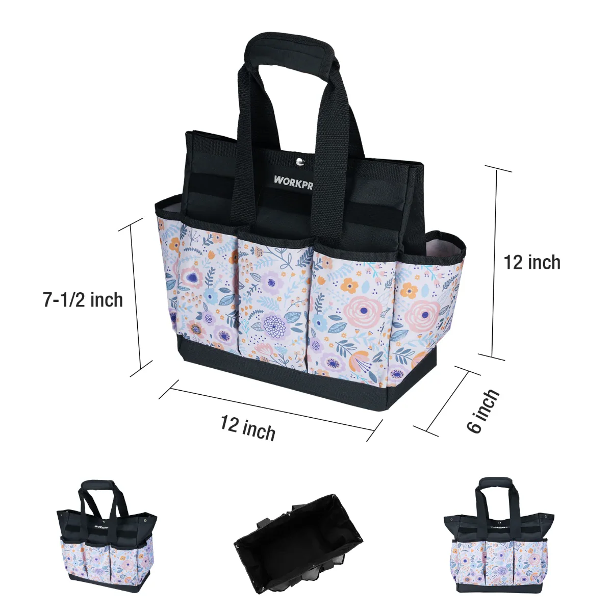 WORKPRO 12" x 12" x 6" Garden Tool Bag with 9 Pockets - Image 2