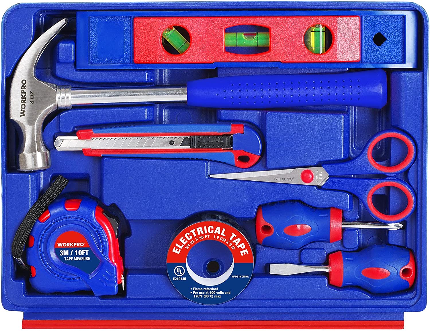 WORKPRO 125 Pcs Home Repair Tool Set with 3-Drawer Storage Case - Image 4