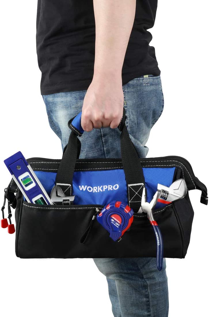 WORKPRO 125-Piece Household Tool Kit – 3.6V Rechargeable Screwdriver & Home Repair Basic Tool Set with 13-inch Easy Carrying Tools Bag, 125 Pcs - Image 3