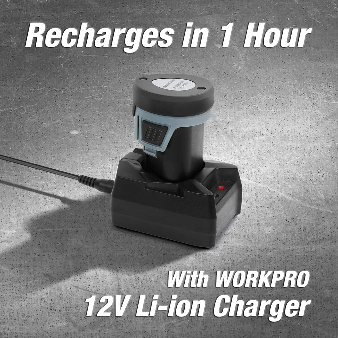 WORKPRO 12V 2.0Ah Lithium-ion Battery Pack - Image 4