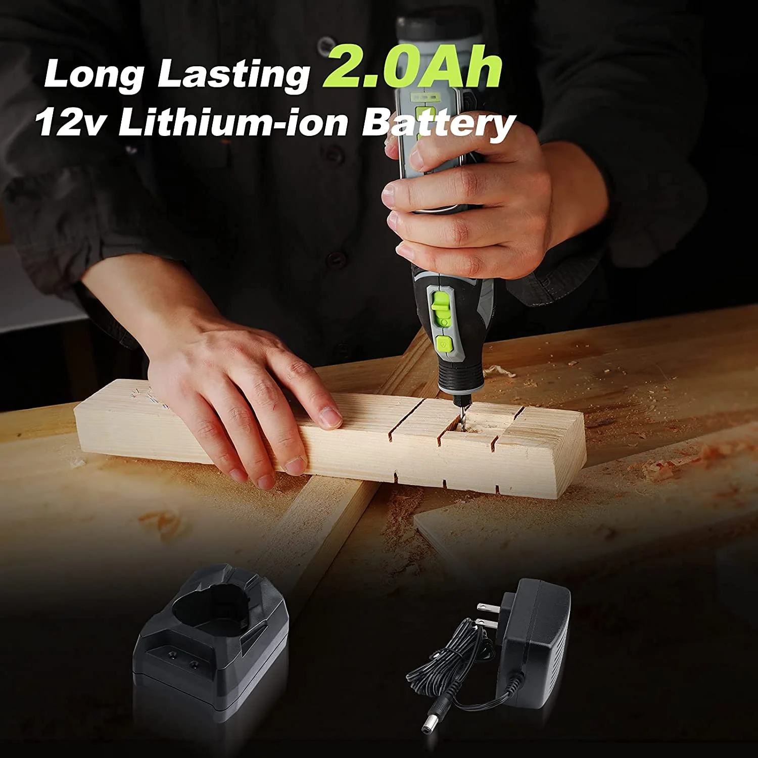 WORKPRO 12V Cordless Rotary Tool Kit for Handmade and DIY - Image 4
