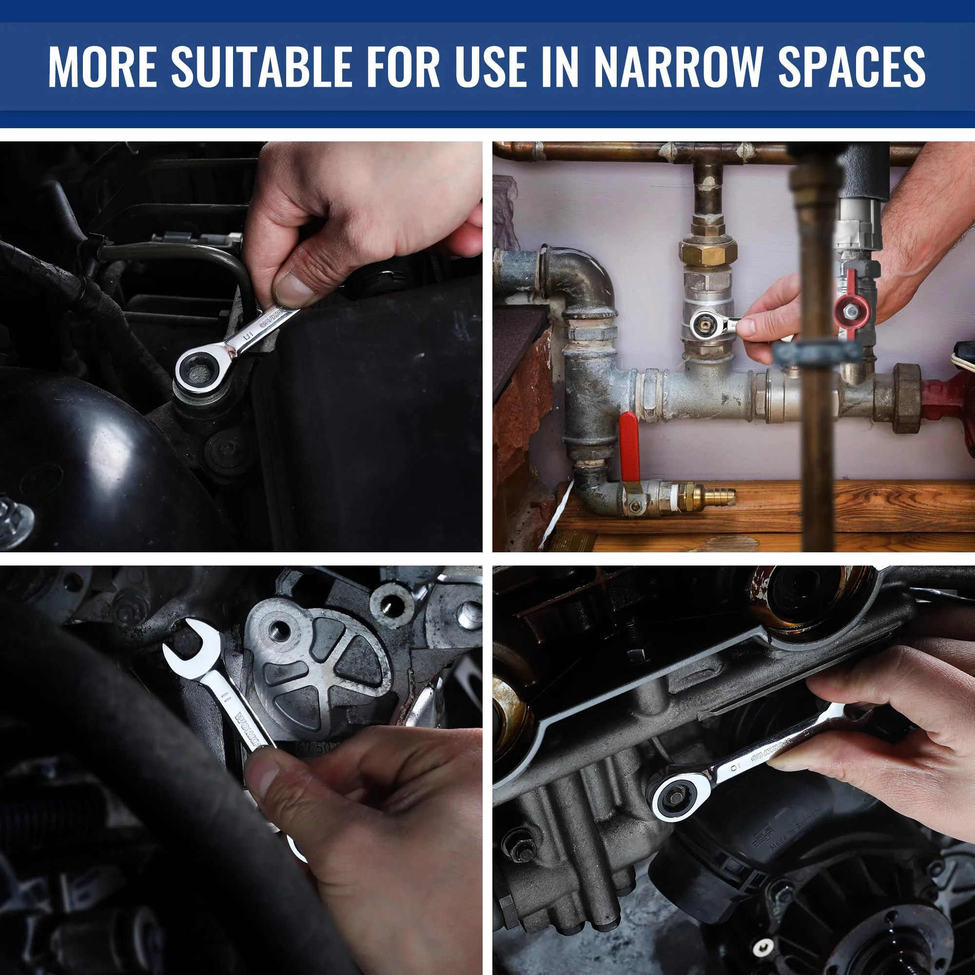WORKPRO 14-Piece Ratcheting Combination Stubby Wrench Set - Image 6