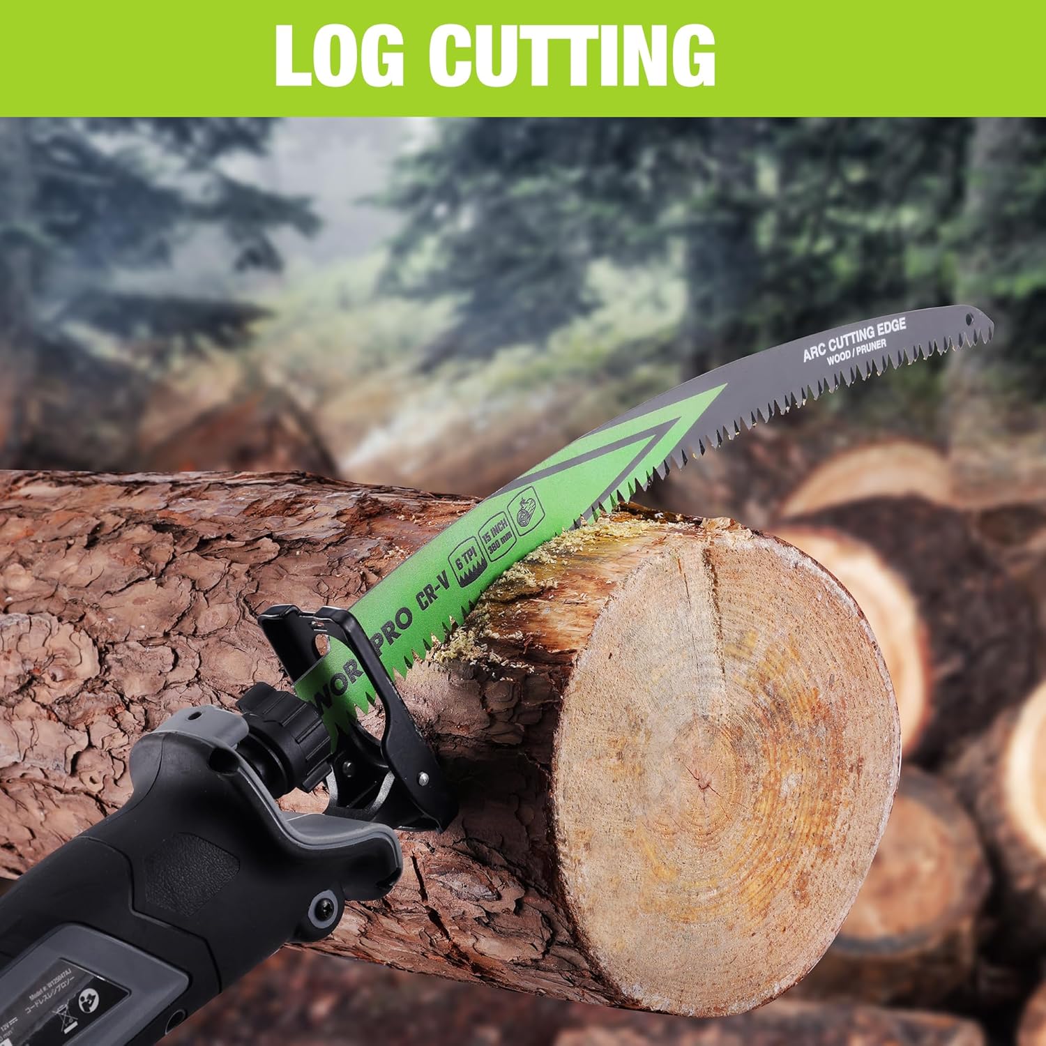 WORKPRO 15 Inch Japanese Teeth Reciprocating Saw Blades, 6TPI Arc Edge Wood Pruning Saw Blades for Tree Trimming, Wood Cutting, Durable & Sharp, 5 Pack - Image 6