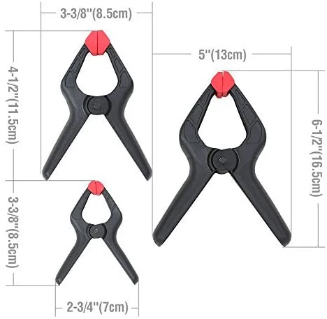 WORKPRO 16 Pcs Nylon Spring Clamp Set for Woodworking, Photography Studios and DIY Works - Image 2