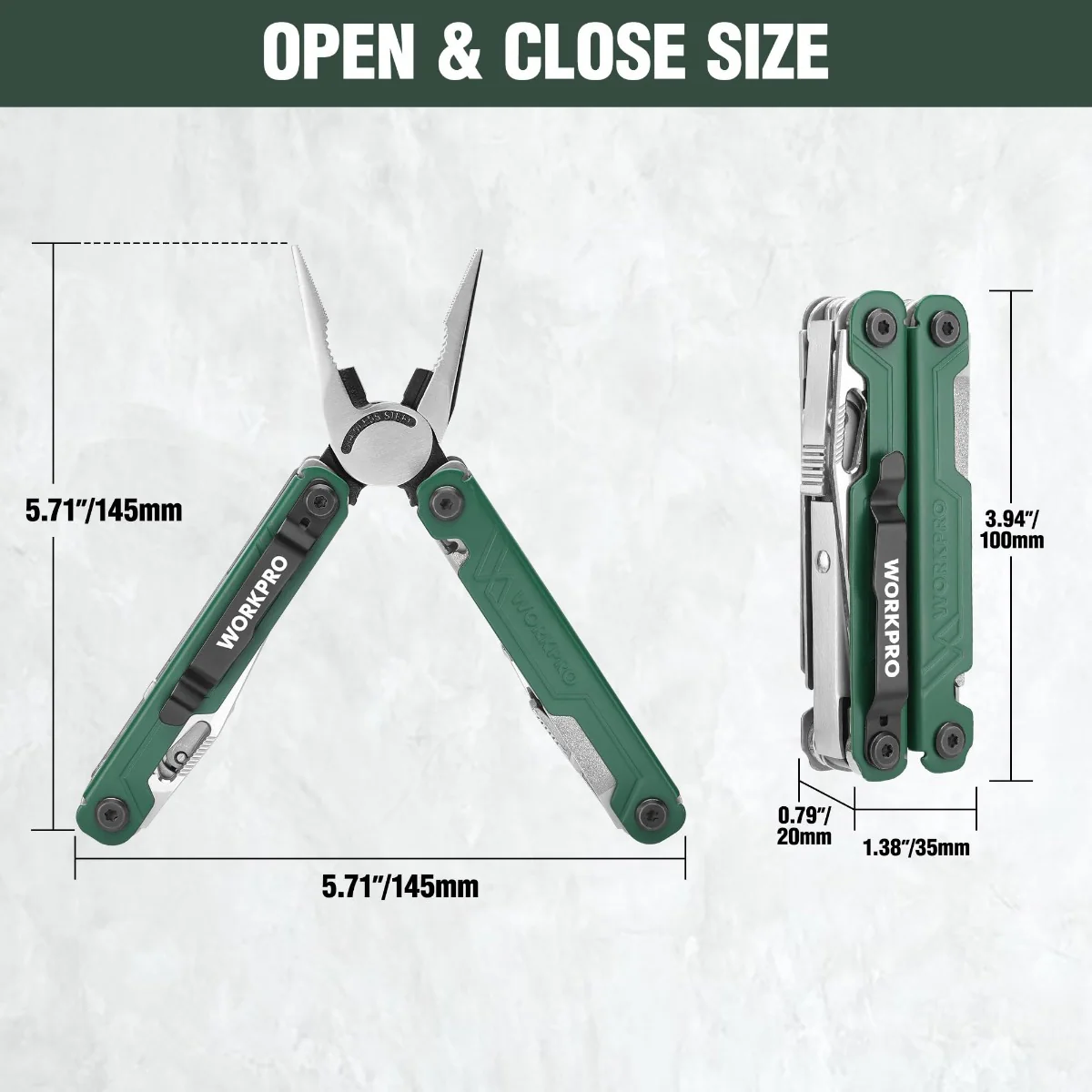 WORKPRO 18-in-1 Multi Tool Pliers - Image 20