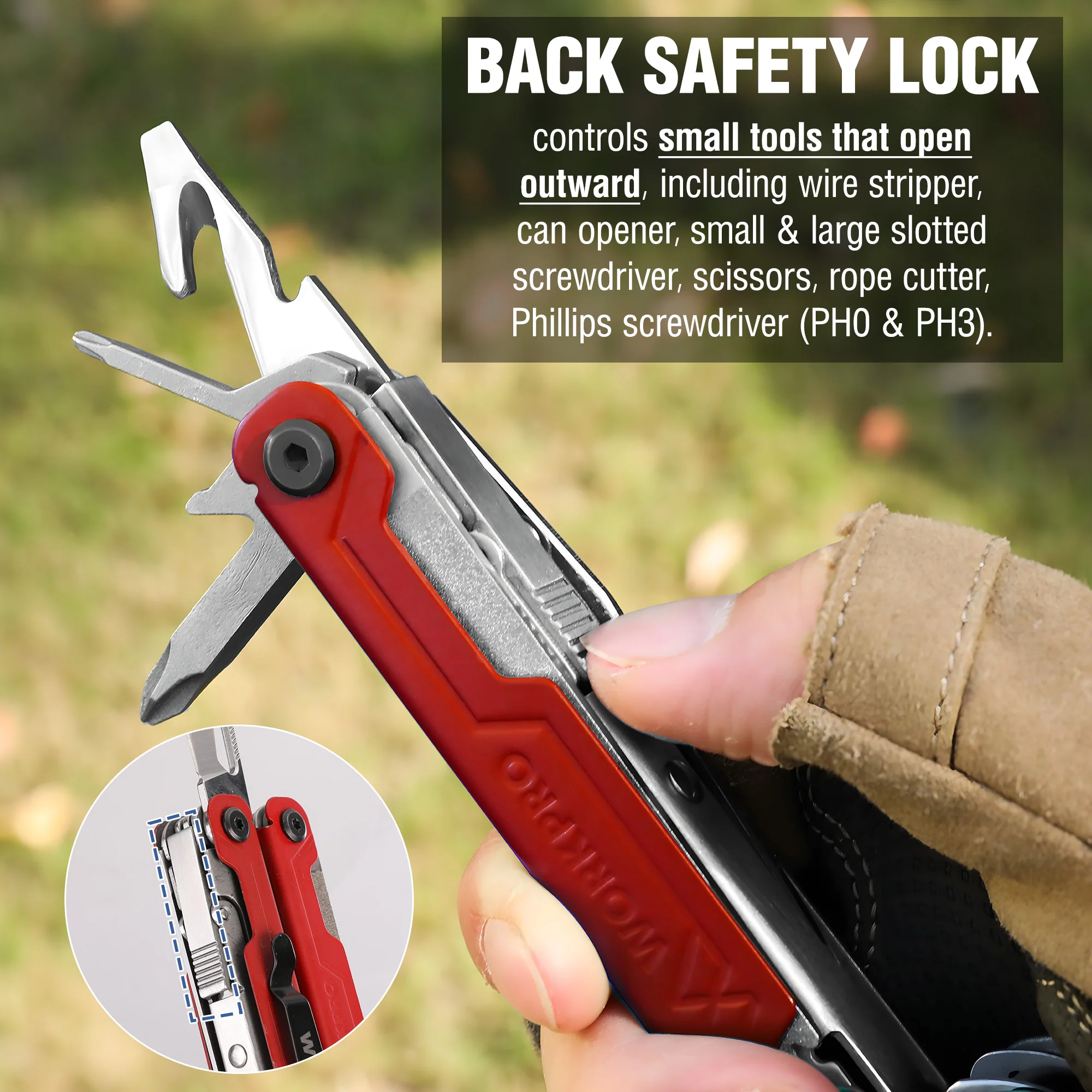 WORKPRO 18-in-1 Multi Tool Pliers - Image 4