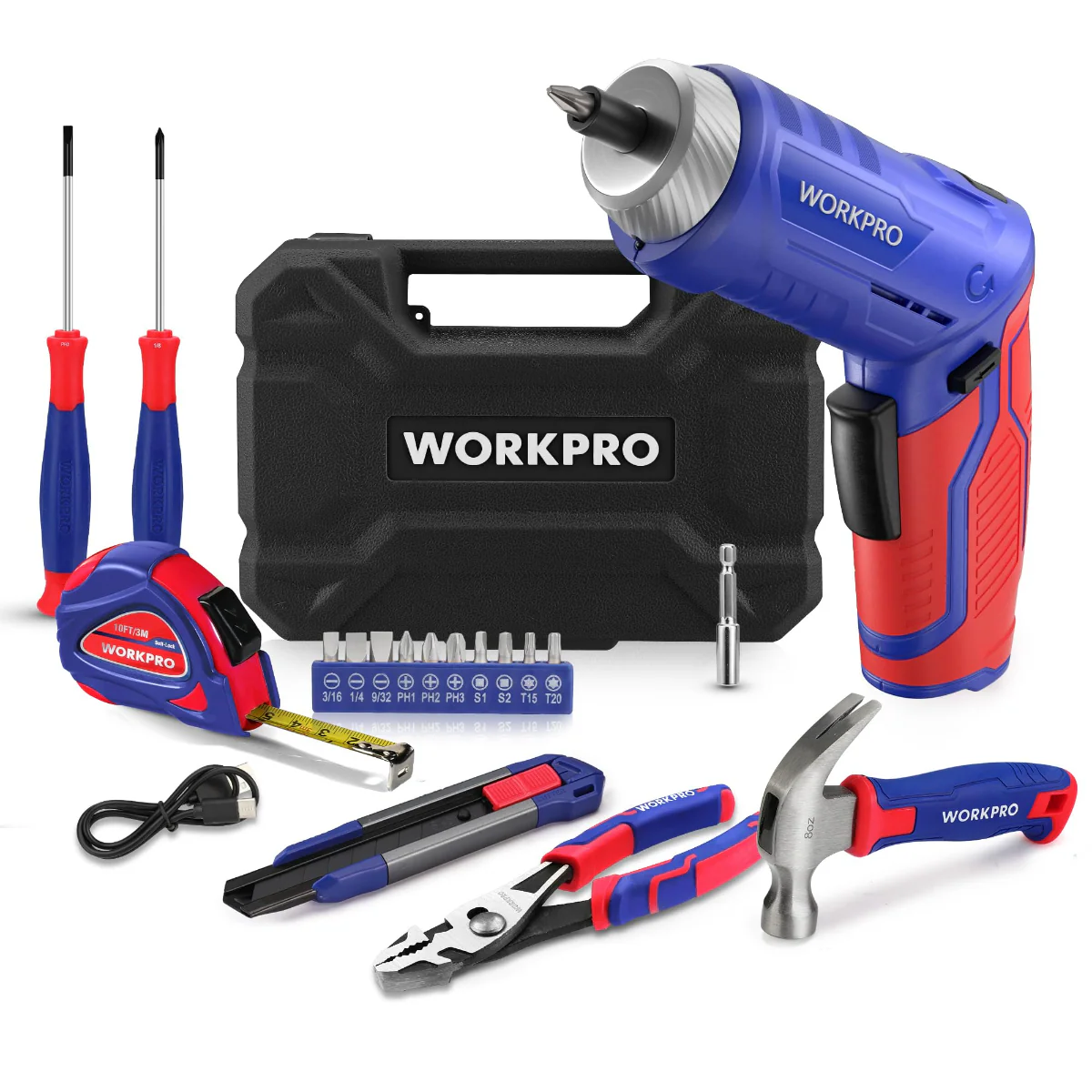 WORKPRO 18 Pcs General Home Tool Kit - Pink Ribbon - Image 11