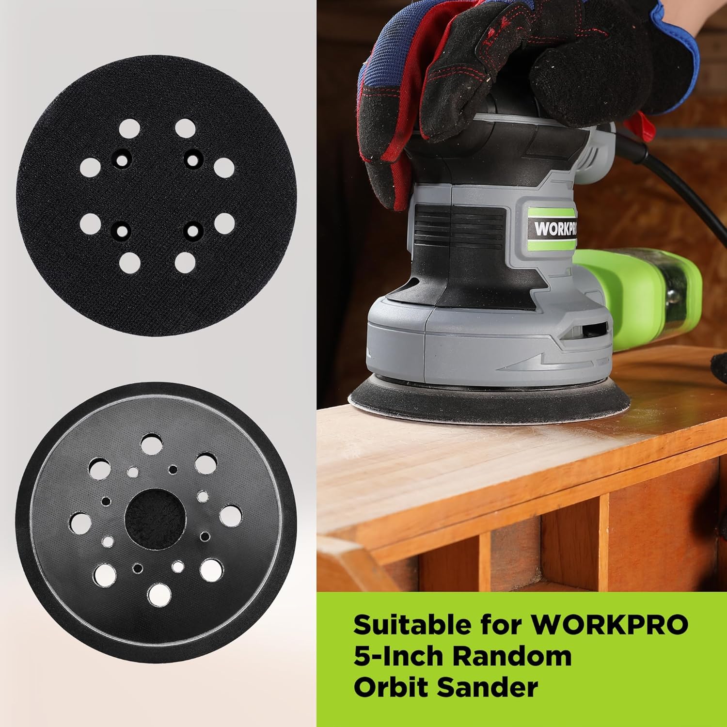WORKPRO 1PCS Sanding Backing pad for 300W Random Orbit Sander - Image 3
