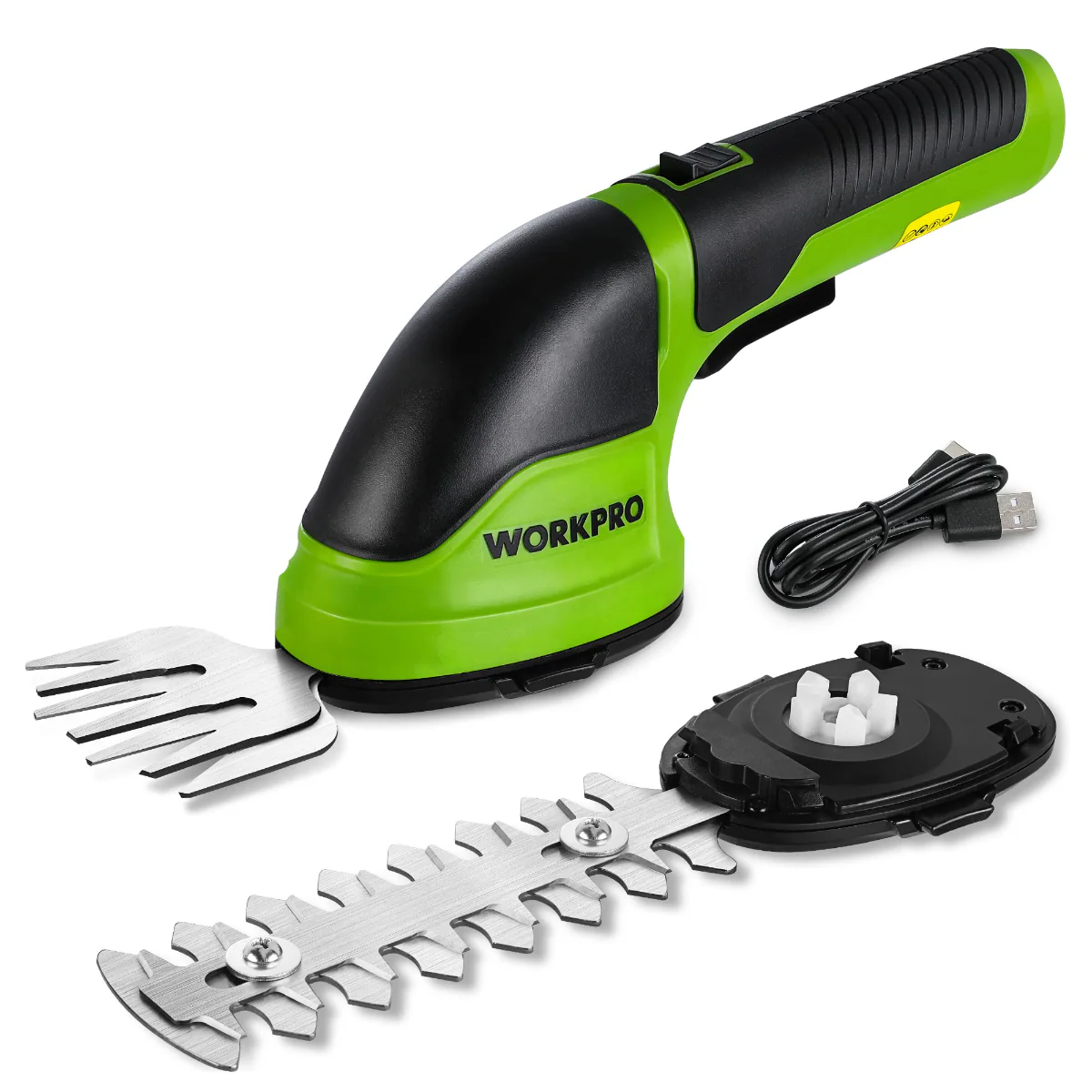WORKPRO 2 in 1 Handheld 3.6V Electric Cordless Shrubbery Trimmer Hedge Shears/Grass Cutter - Pink Ribbon - Image 9