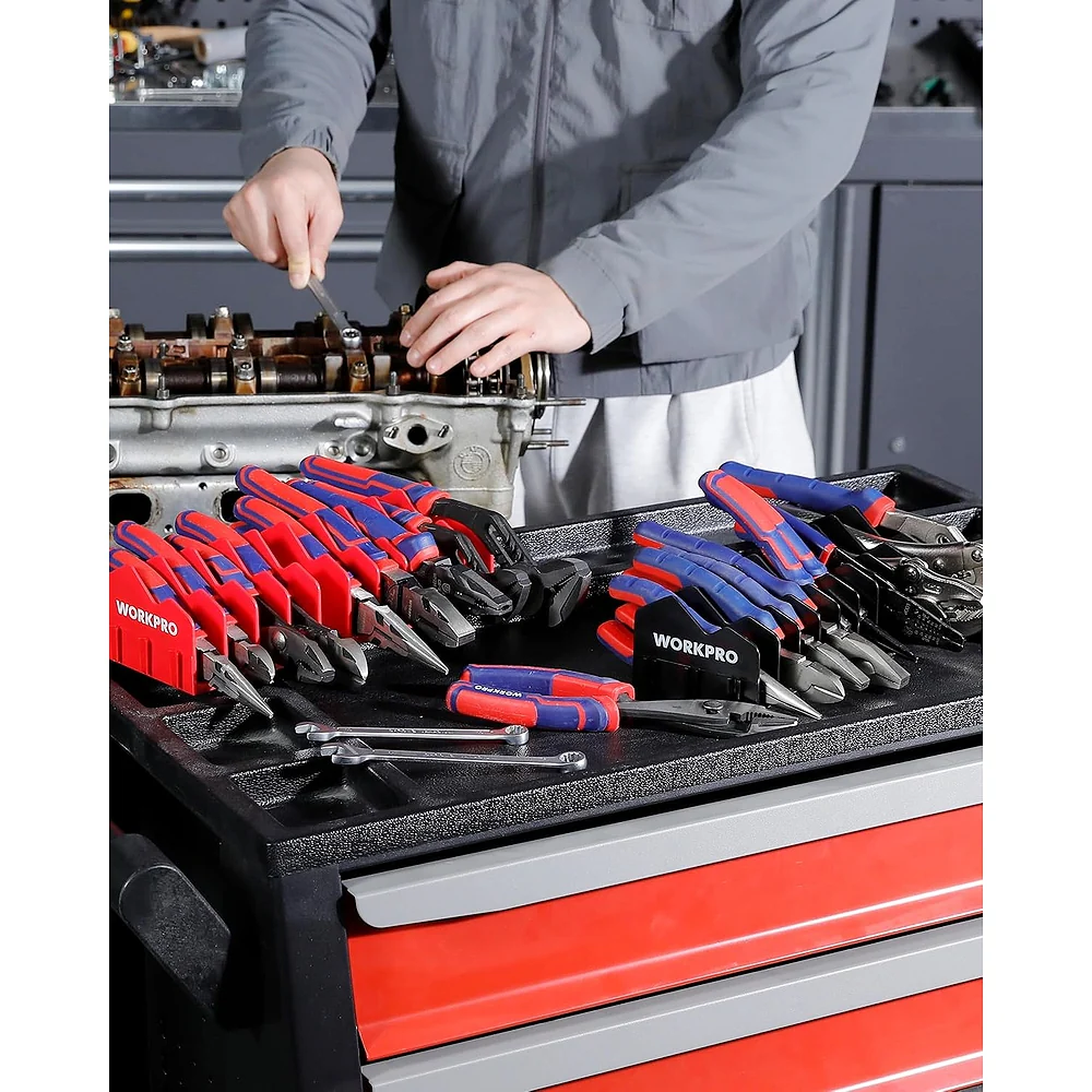 WORKPRO 2-Pack Plier Organizer Rack, Pliers Holder and Cutter Organizers with Non-Slip Rubber Base, 20-Slot Tool Box Organizer, Tool Drawer Organizer, Tool Storage, Plier Rack (Pliers Not Included) - Image 9