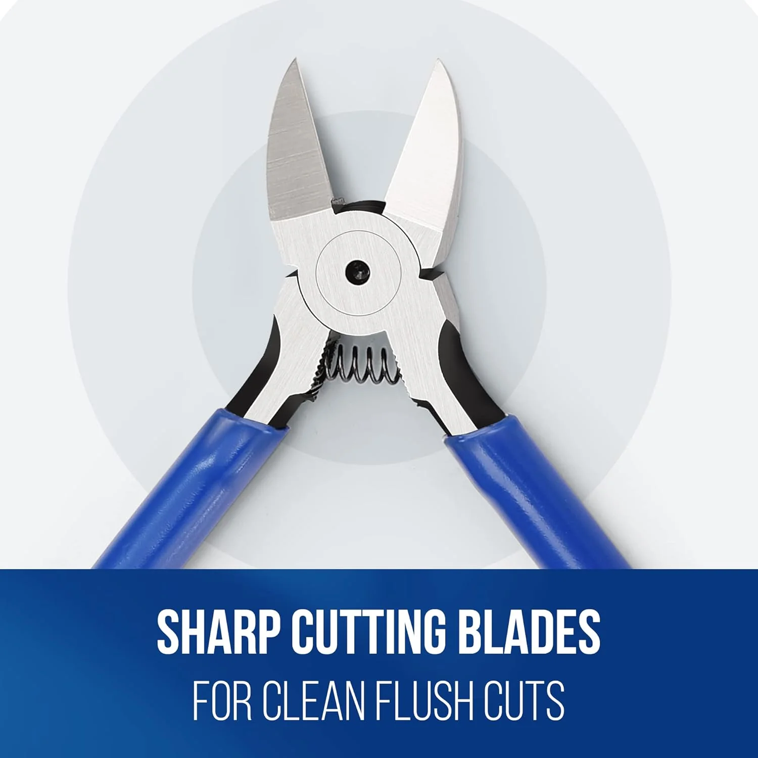 WORKPRO 2 Pack Wire Cutters, 6 Inch Precision Flush Cutters, Spring Loaded Side Cutting Pliers, Sharp Diagonal Cutters for Crafts, Jewelry Making, Electronics, 3D Print, Floral - Image 3
