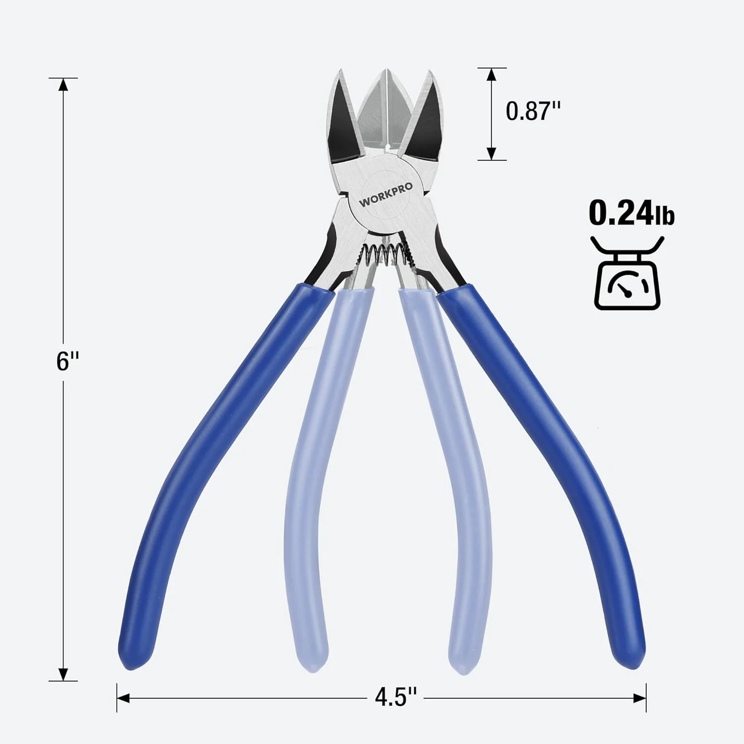 WORKPRO 2 Pack Wire Cutters, 6 Inch Precision Flush Cutters, Spring Loaded Side Cutting Pliers, Sharp Diagonal Cutters for Crafts, Jewelry Making, Electronics, 3D Print, Floral - Image 5