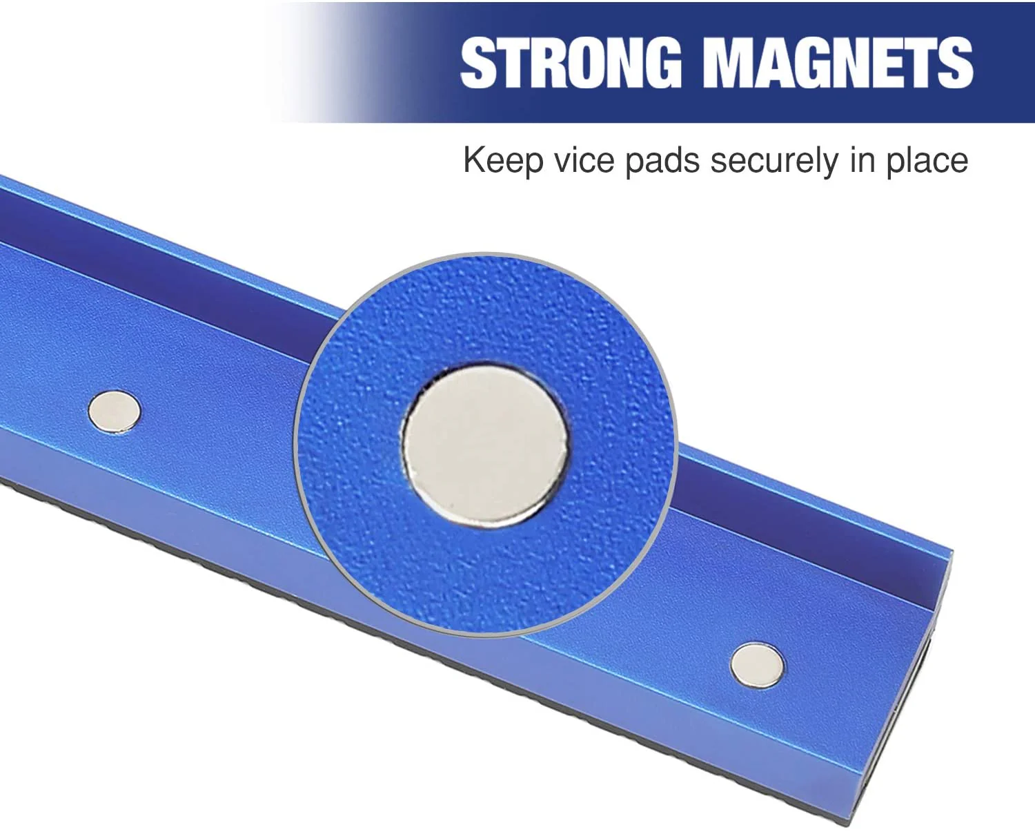 WORKPRO 2-Pair Vise Jaw Pads, Magnetic Vise Jaw Covers Protectors, Multi-Groove Jaw Pads, and Aluminum Pads Set - Image 6