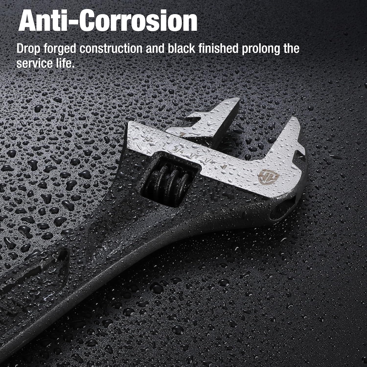 WORKPRO 2-piece Adjustable Wrench Set, 6-Inch & 10-Inch Wrenches, Cr-V Steel, Wide Jaw Wrench with Metric & SAE Scale, good for Home, Garage, Workshop - Image 7