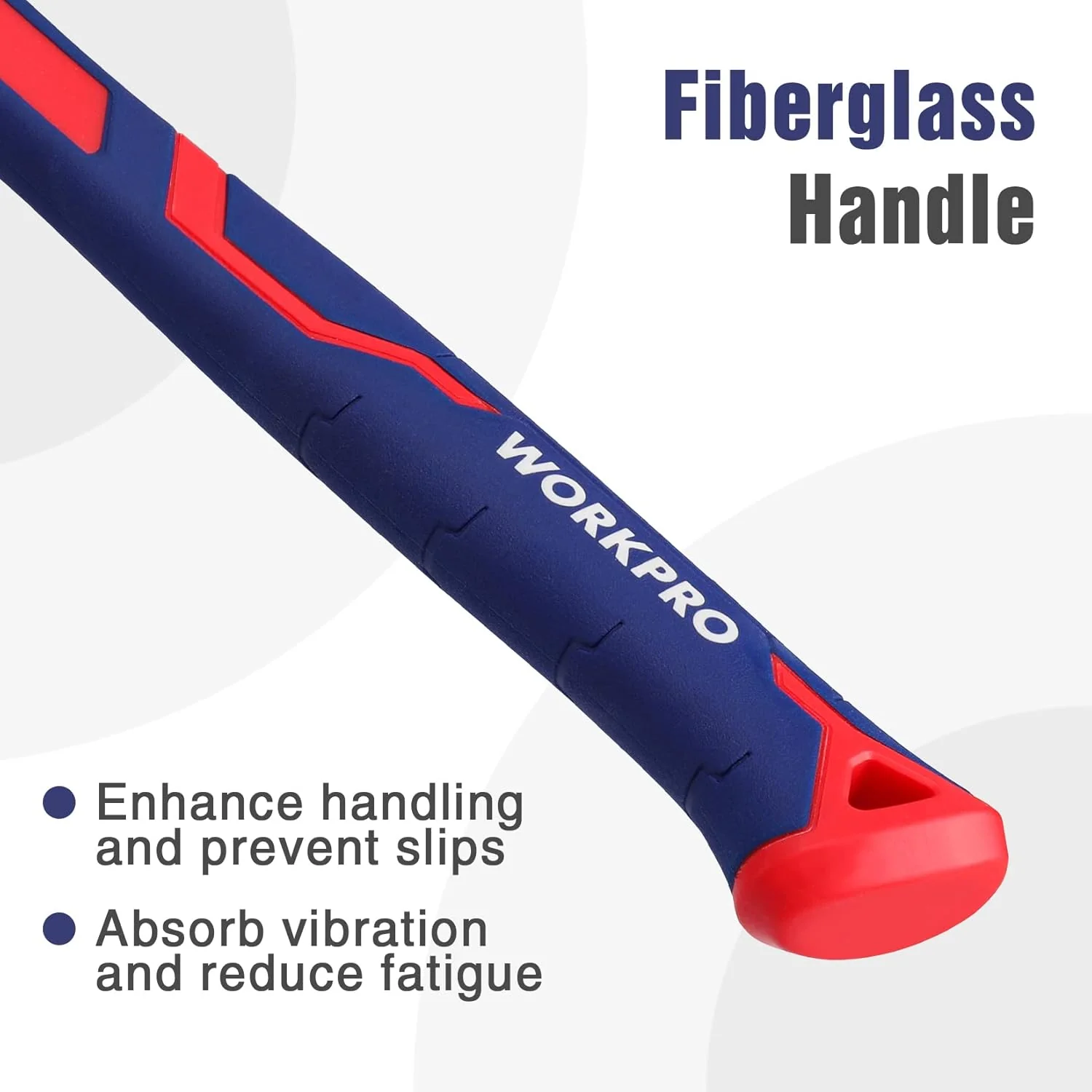 WORKPRO 2-Piece Claw Hammer Set, 8 oz Mini Stubby & 16 oz Fiberglass General Purpose, Soft Nonslip Handle & Heat Treated Head - Image 5