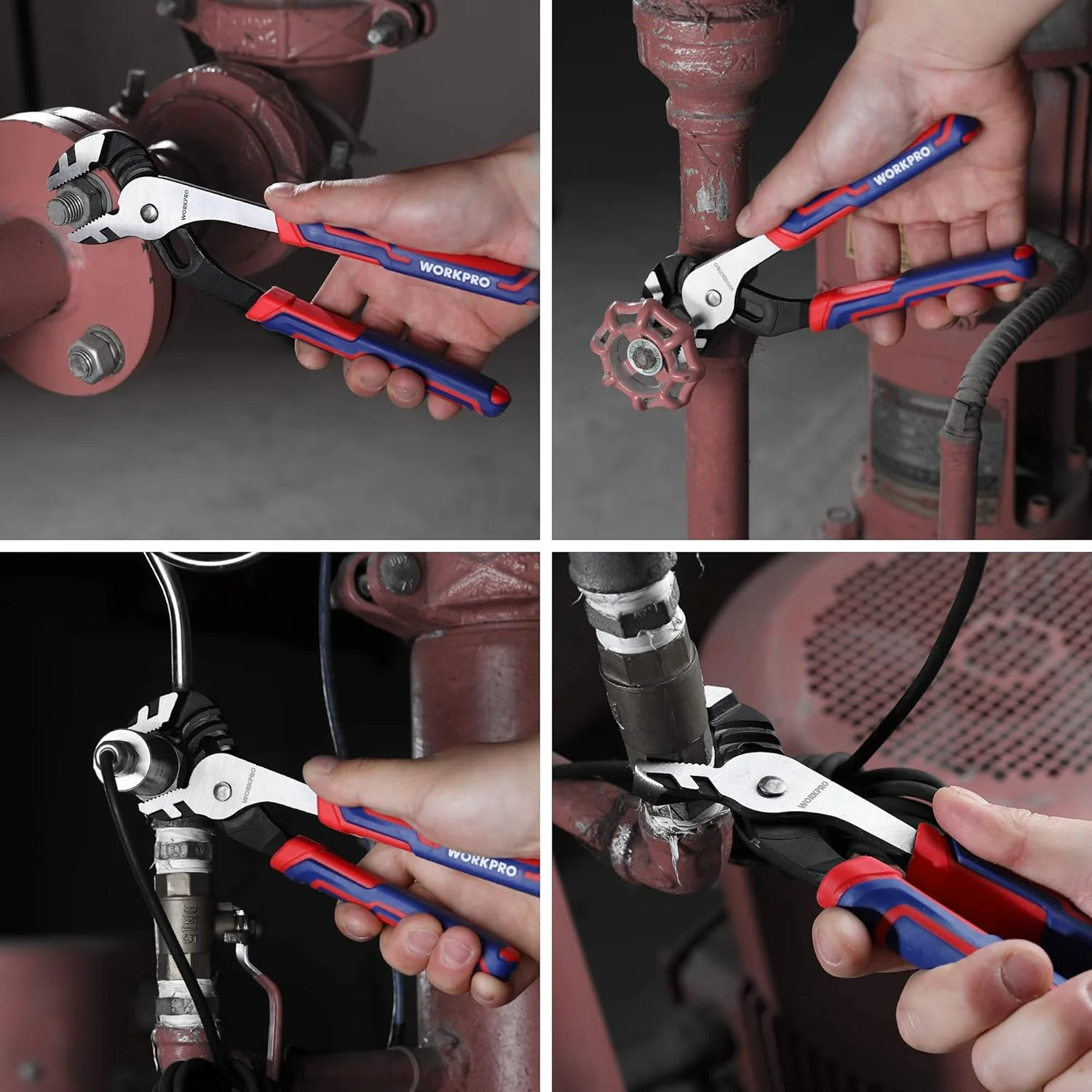 WORKPRO 2-Piece Groove Joint Pliers Set | 10 & 8 Inch Adjustable Water Pump Pliers, Straight Jaw Tongue and Groove Pliers - Image 7