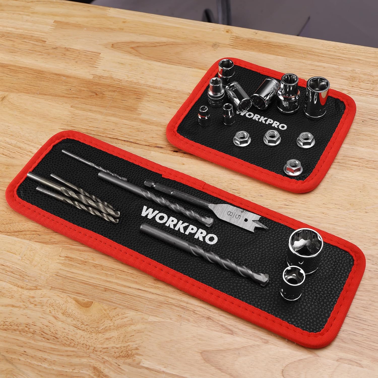 WORKPRO 2-Piece Magnetic Tool Mat, Flexible Magnetic Tool Holder Tray with Durable PVC Surface for Garage, Workshop and Auto Repair - Image 9