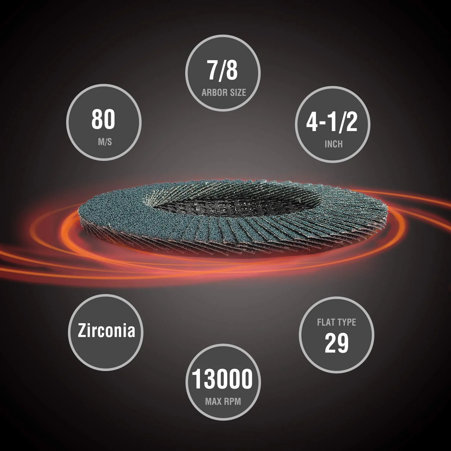 WORKPRO 20 Pcs Flap Discs Zirconia Abrasive Grinding Wheel and Flap Sanding Disc - Image 3