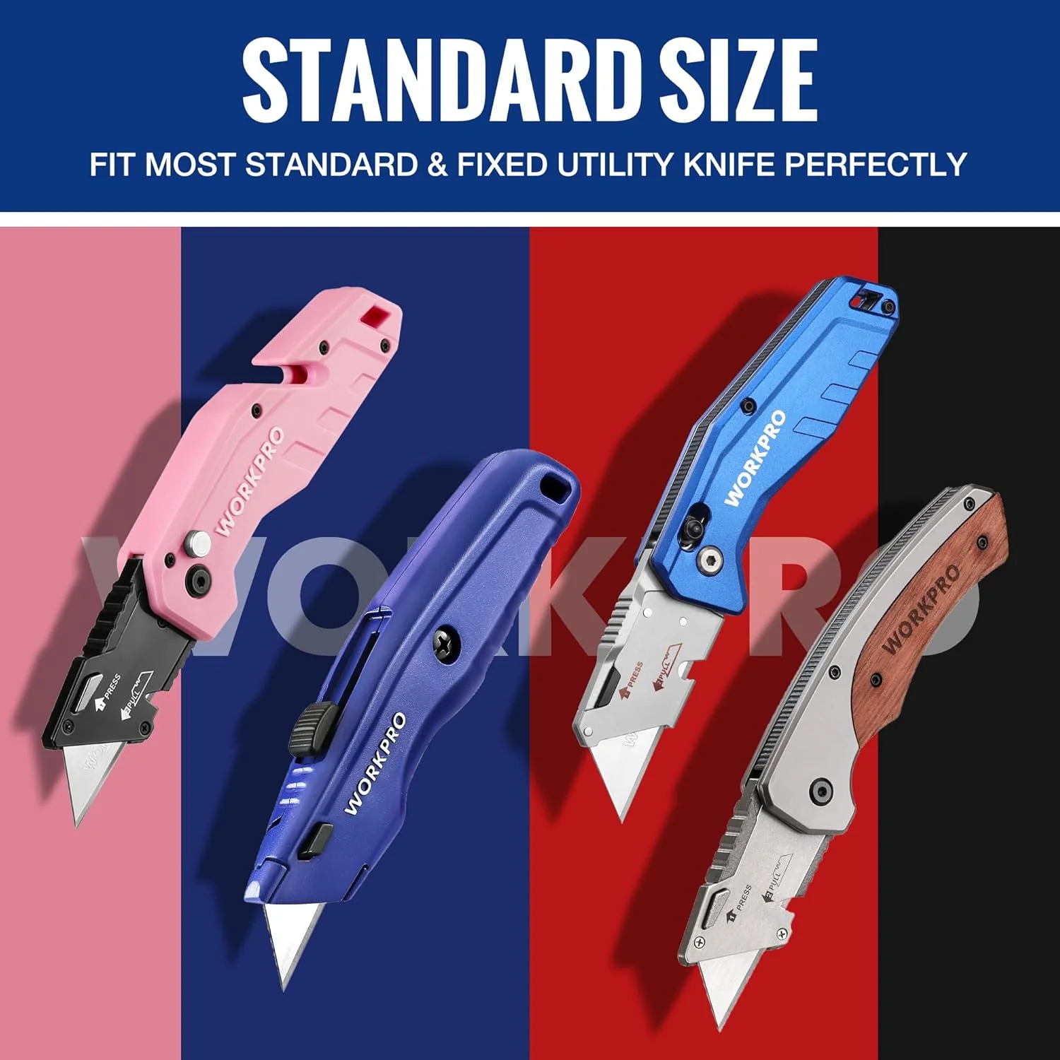 WORKPRO 200-Pack Utility Knife Blades with Dispenser | SK5 Steel Standard Blades for Box Cutter, For Cardboard, Leather, Carpet, Rope, Soft metal, Pipe, etc - Image 5