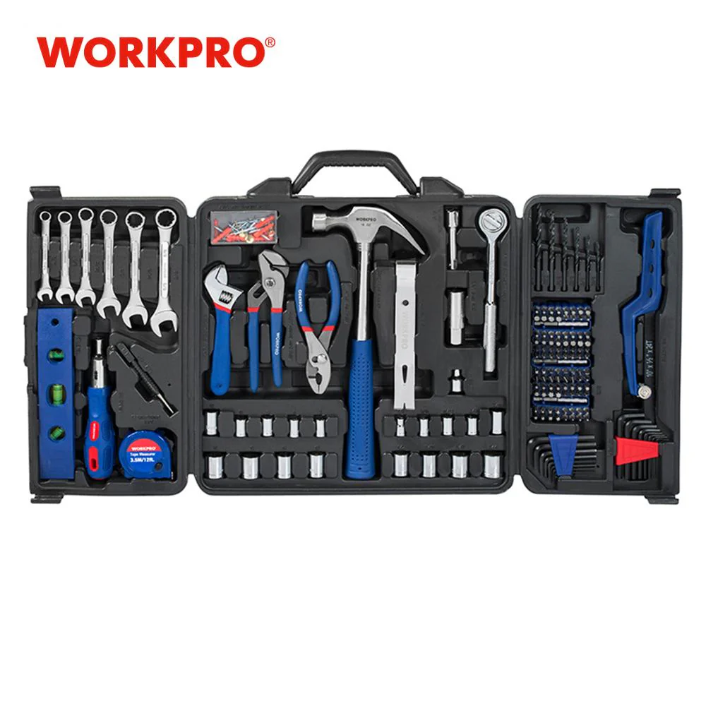 WORKPRO 201PC Tool Set Home Instruments Hand Tools Socket Set Ratchet Spanner Wrenches Pliers Screwdrivers