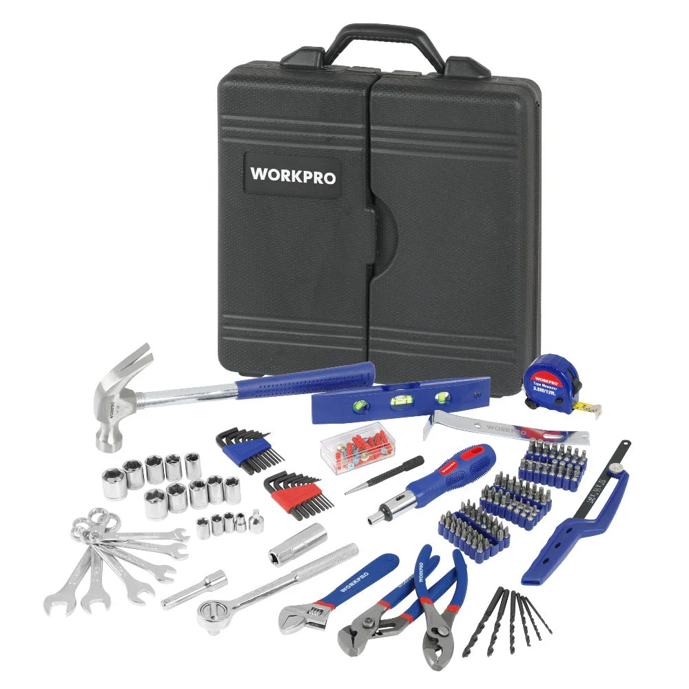 WORKPRO 201PC Tool Set Home Instruments Hand Tools Socket Set Ratchet Spanner Wrenches Pliers Screwdrivers - Image 2