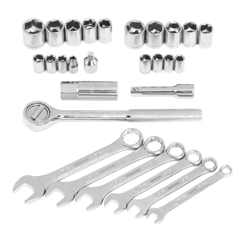 WORKPRO 201PC Tool Set Home Instruments Hand Tools Socket Set Ratchet Spanner Wrenches Pliers Screwdrivers - Image 4