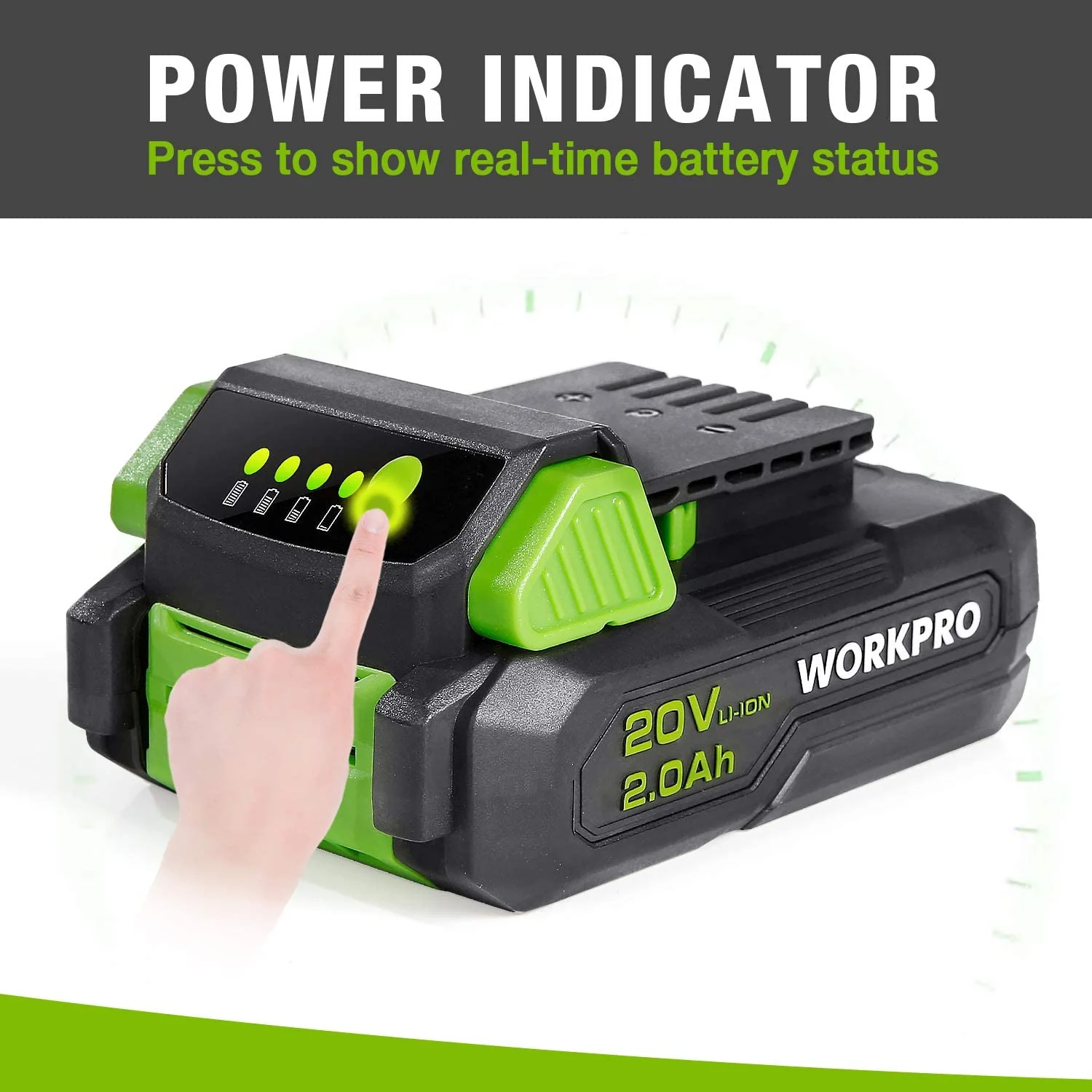 WORKPRO 20V 2.0Ah Lithium-ion Battery Pack - Image 3