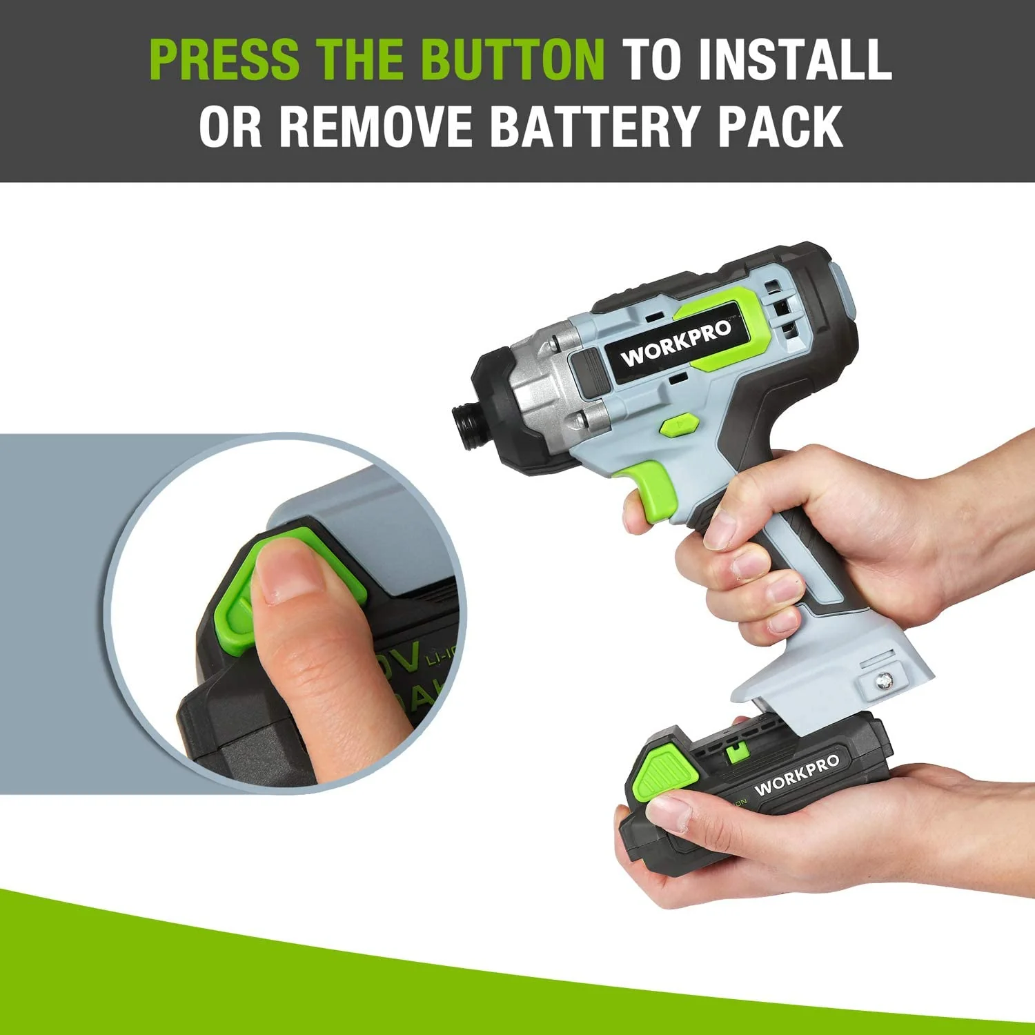 WORKPRO 20V 2.0Ah Lithium-ion Battery Pack - Image 4