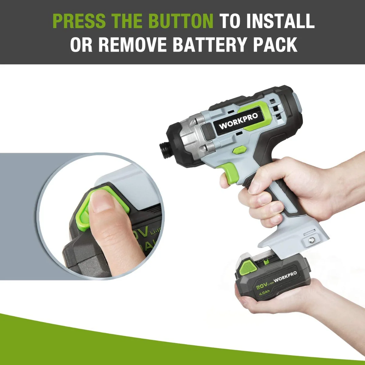 WORKPRO 20V 4.0Ah Lithium-ion Battery Pack - Image 3