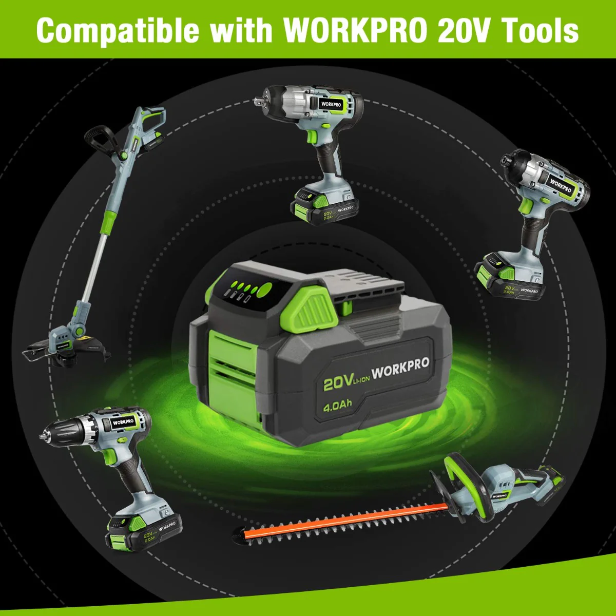 WORKPRO 20V 4.0Ah Lithium-ion Battery Pack - Image 5