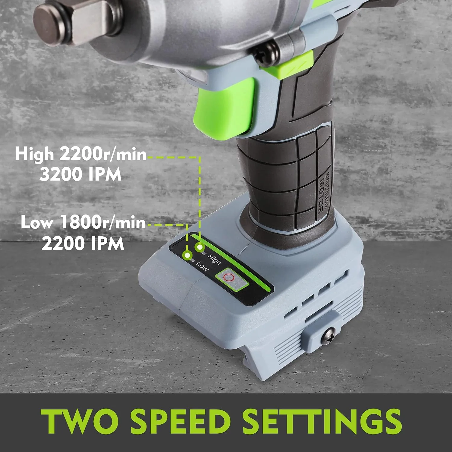 WORKPRO 20V Cordless Impact Wrench 1/2 in, Brushless Impact Gun with Battery and Charger, High Torque 370 ft-lbs (500N.m), LED Work Light and Belt Clip Included - Image 4