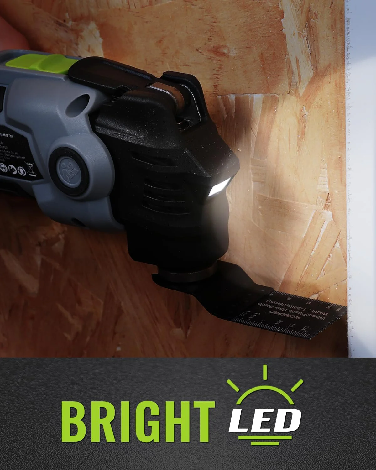 WORKPRO 20V Oscillating Tool Kit, Cordless and Brushless 19,000 RPM Orbiting Multi Tool with 6 Variable Speeds, 3.6°Oscillation Angle, 21pcs Saw Accessories, 1 Rechargeable Battery and Carrying Bag - Image 8