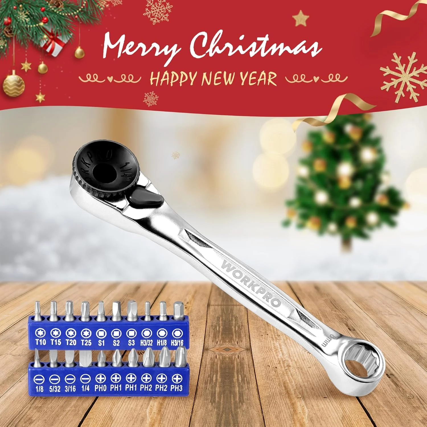 WORKPRO 21 PCS 1/4" Mini Ratchet Wrench, 72-Tooth, Right Angle Screwdriver Mens Gifts, 90 Degree Offset Ratcheting Screwdriver Pocket Mini Low Profile Ratchet Wrench Bit Set for Tight Space - Image 9