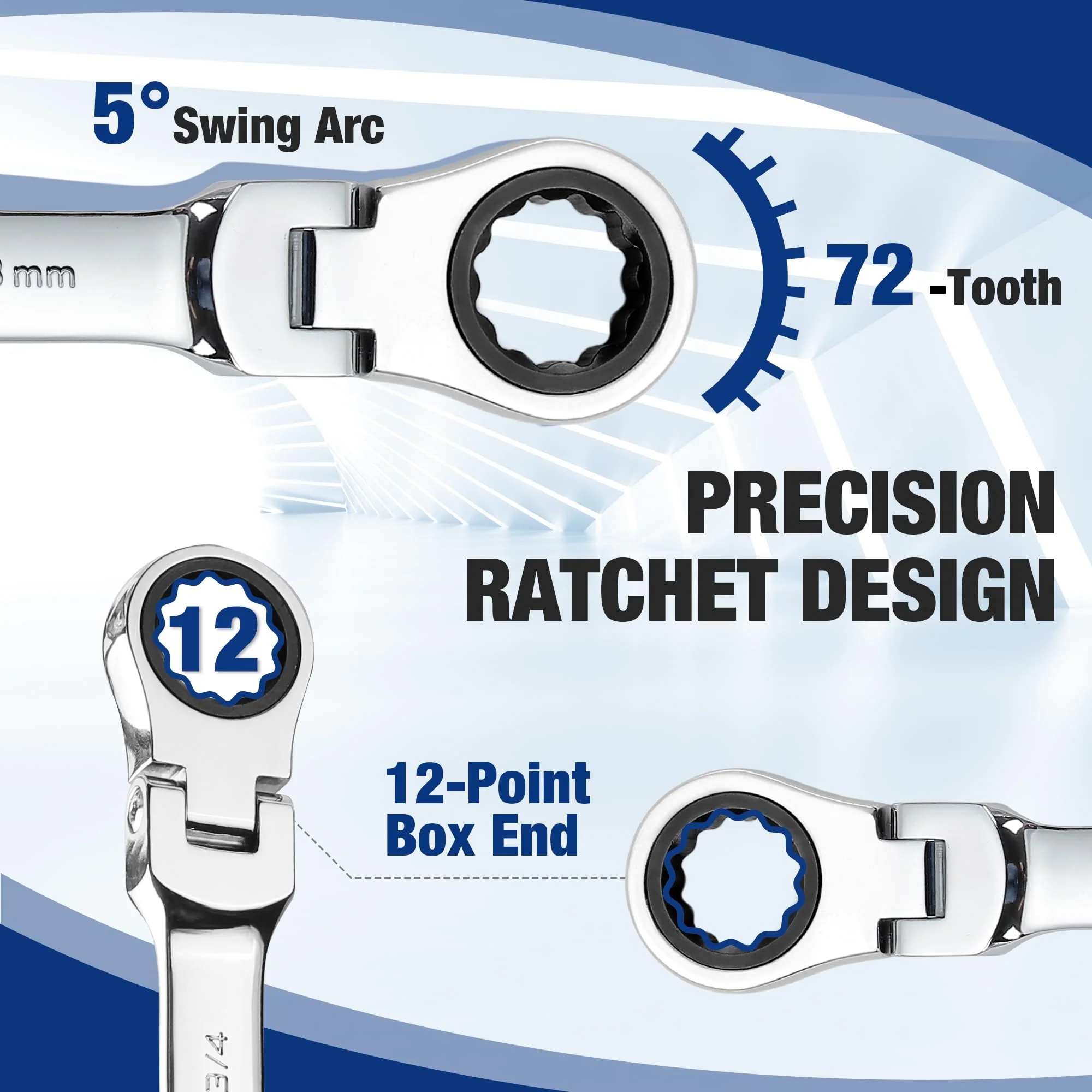 WORKPRO 22-Piece Ratcheting Combination Wrench Set - Image 10