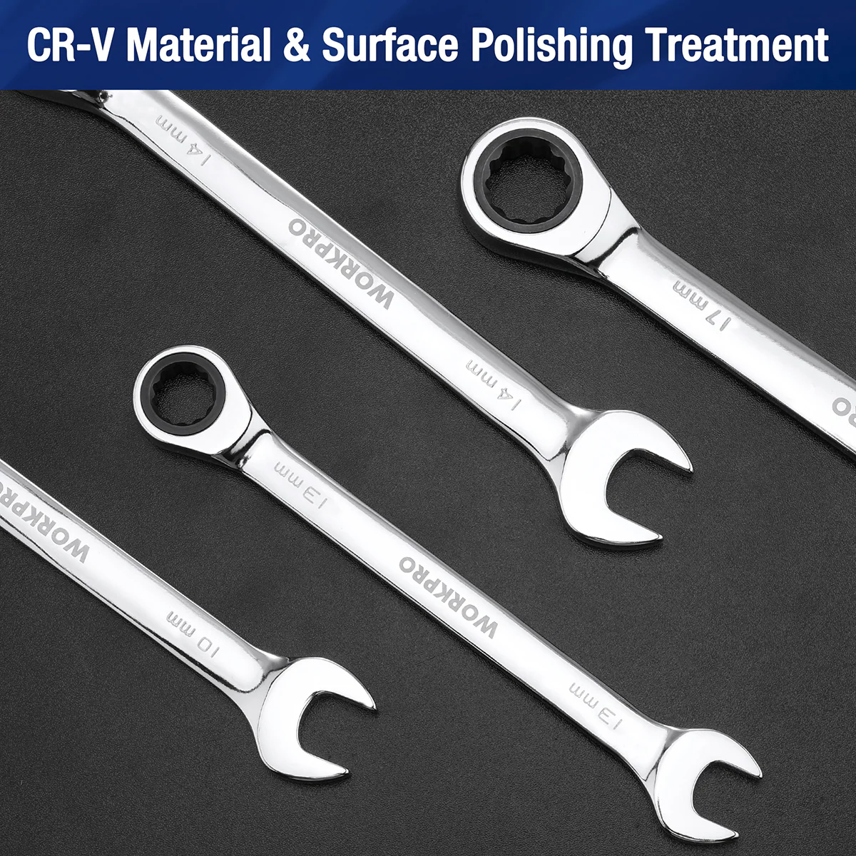 WORKPRO 22-Piece Ratcheting Combination Wrench Set - Image 6