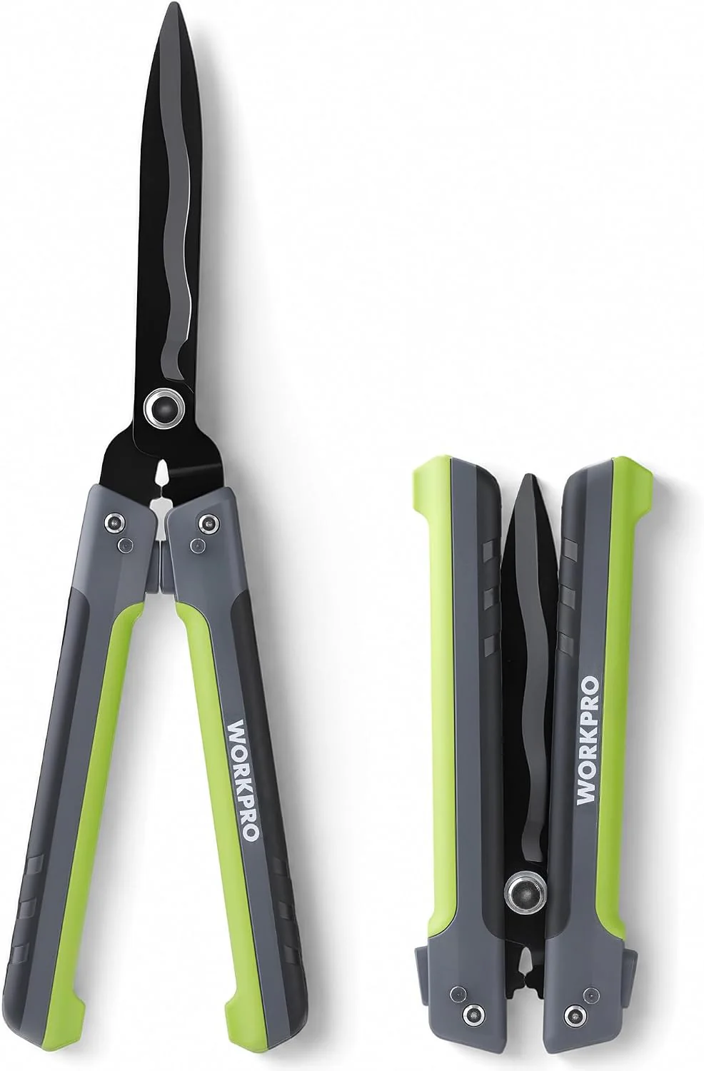 WORKPRO 23” Hedge Shears, Foldable Hedge Clippers for Most Garden Plants | Manual Hedge Trimmers with Wavy Blades & Ergonomic Handle, Garden Shears for Hedges, Shrubs, Boxwood, Dense Garden Growth - Image 8